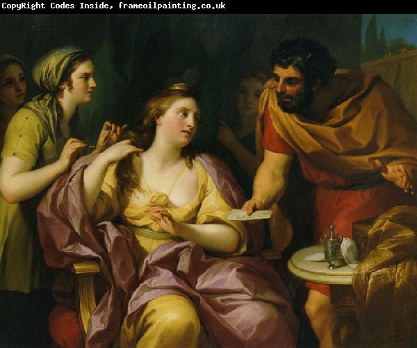 Anton Raphael Mengs Semiramis Receives News of the Babylonian Revolt by Anton Raphael Mengs. Now in the Neues Schloss, Bayreuth